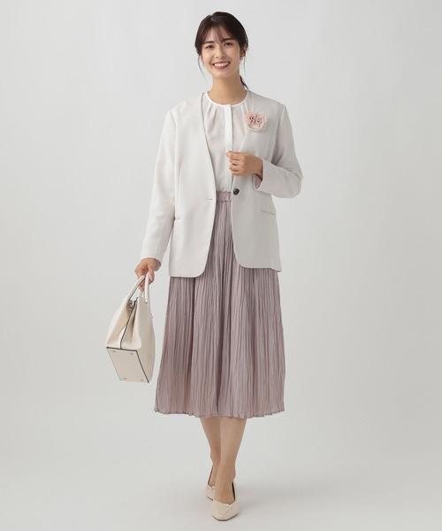 Elura（エルーラ）の「セレモニ－&お祝いプリーツスカート／988746（スカート・レディース・ピンクベージュ/ネイビー・LARGE/MEDIUM）」の10枚目の写真