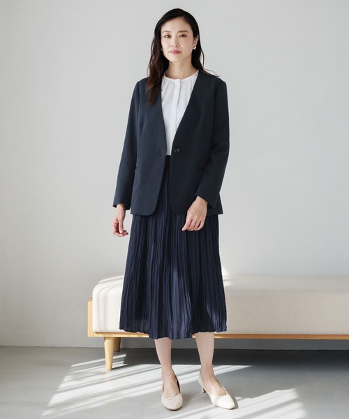 Elura（エルーラ）の「セレモニ－&お祝いプリーツスカート／988746（スカート・レディース・ピンクベージュ/ネイビー・LARGE/MEDIUM）」の17枚目の写真