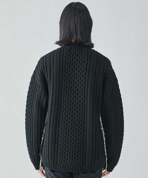 定価30800円　23SS DISCOVERD デストロイニットカーディガン　黒 定価30800円 23SS DISCOVERD デストロイニットカーディガン 黒 FREAK'S