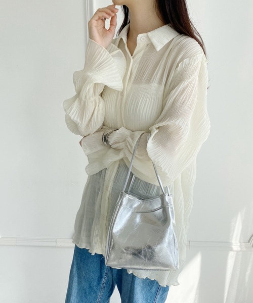 wears(ウェアーズ)の「スクエアデザインPUハンドバッグ(ハンドバッグ・レディース・ブラック/シルバー・FREE)」の15枚目の写真