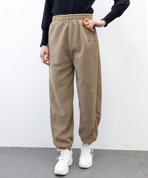 Miniministore(ミニミニストア)の「フリースパンツ 暖かいルームウェアパンツ(カーゴパンツ・レディース・ブラック/アイボリー/グリーン/ダークグレー/パープル/ベージュ・FREE)」の12枚目の写真