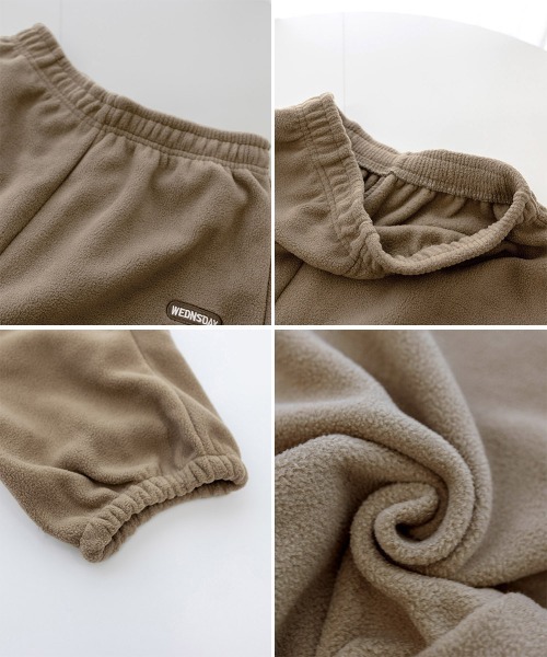 Miniministore(ミニミニストア)の「フリースパンツ 暖かいルームウェアパンツ(カーゴパンツ・レディース・ブラック/アイボリー/グリーン/ダークグレー/パープル/ベージュ・FREE)」の7枚目の写真