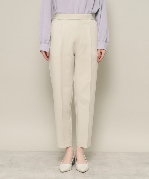 ITS'DEMO（イッツデモ）の「◆【普段着にも使える／卒業式・入学式／オフィス／セレモニー／ウエストゴム】ダブルクロステーパードパンツ（その他パンツ・レディース・ブラック/ナチュラル・00）」の12枚目の写真
