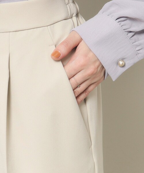 ITS'DEMO（イッツデモ）の「◆【普段着にも使える／卒業式・入学式／オフィス／セレモニー／ウエストゴム】ダブルクロステーパードパンツ（その他パンツ・レディース・ブラック/ナチュラル・00）」の15枚目の写真