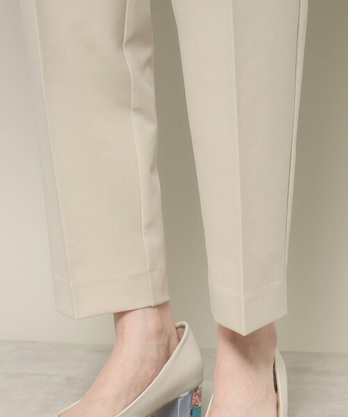 ITS'DEMO（イッツデモ）の「◆【普段着にも使える／卒業式・入学式／オフィス／セレモニー／ウエストゴム】ダブルクロステーパードパンツ（その他パンツ・レディース・ブラック/ナチュラル・00）」の17枚目の写真