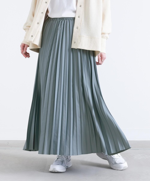 osharewalker（オシャレウォーカー）の「【廃盤】『アコーディオンプリーツスカート』（スカート・レディース・ブラック/グレイッシュブルー/アイボリー・FREE）」の3枚目の写真