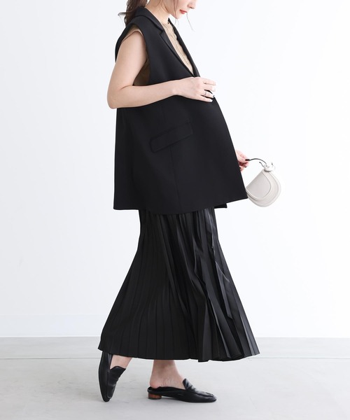 osharewalker（オシャレウォーカー）の「【廃盤】『アコーディオンプリーツスカート』（スカート・レディース・ブラック/グレイッシュブルー/アイボリー・FREE）」の9枚目の写真