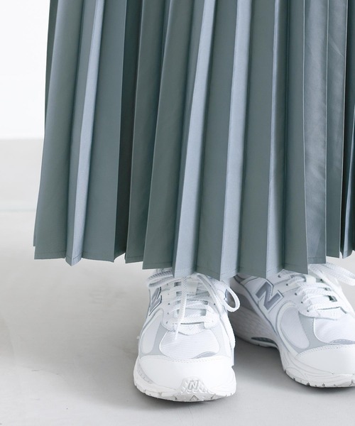 osharewalker（オシャレウォーカー）の「【廃盤】『アコーディオンプリーツスカート』（スカート・レディース・ブラック/グレイッシュブルー/アイボリー・FREE）」の11枚目の写真