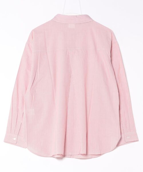 SOMETHING(サムシング)の「SOMETHING/サムシング ストライプ長袖シャツ(シャツ/ブラウス・レディース・イエロー/オレンジ/ブルー・FREE)」の8枚目の写真
