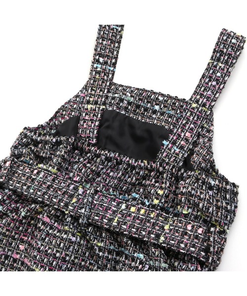 JENNI love（ジェニィラブ）の「ツイードジャンスカ（ジャンパースカート・キッズ・オフホワイト/ブラック・140cm/130cm/160cm/150cm）」の5枚目の写真