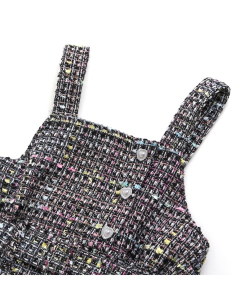 JENNI love（ジェニィラブ）の「ツイードジャンスカ（ジャンパースカート・キッズ・オフホワイト/ブラック・140cm/130cm/160cm/150cm）」の16枚目の写真