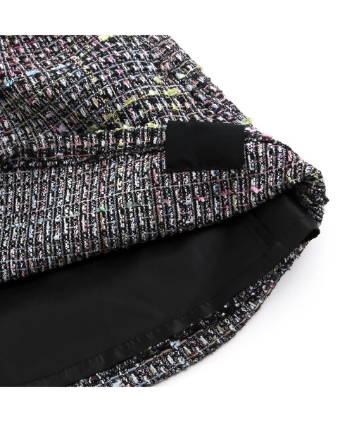 JENNI love（ジェニィラブ）の「ツイードジャンスカ（ジャンパースカート・キッズ・オフホワイト/ブラック・140cm/130cm/160cm/150cm）」の6枚目の写真