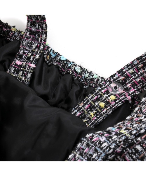 JENNI love（ジェニィラブ）の「ツイードジャンスカ（ジャンパースカート・キッズ・オフホワイト/ブラック・140cm/130cm/160cm/150cm）」の7枚目の写真