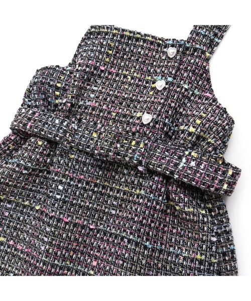 JENNI love（ジェニィラブ）の「ツイードジャンスカ（ジャンパースカート・キッズ・オフホワイト/ブラック・140cm/130cm/160cm/150cm）」の8枚目の写真