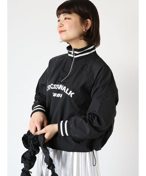 ehka sopo(エヘカソポ)の「ナイロンハーフジッププルオーバー(セットアップ可)(シャツ/ブラウス・レディース・オフホワイト/ブルー/ブラック・F)」の17枚目の写真