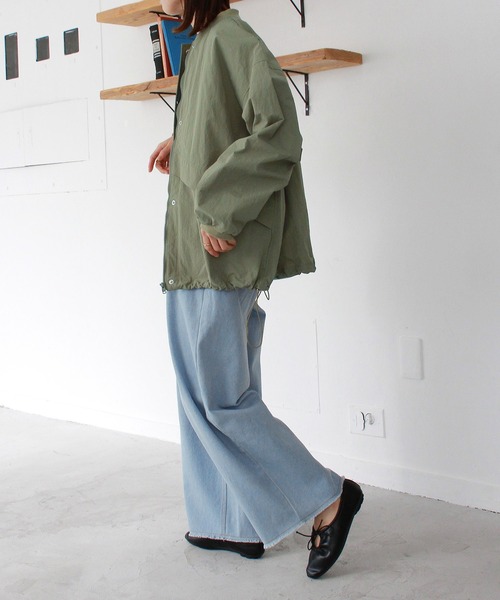 Crisp（クリスプ）の「ナイロンボリュームブルゾン（ブルゾン・レディース・カーキ/アイボリー・FREE）」の18枚目の写真