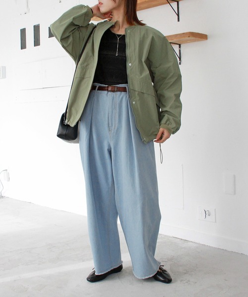 Crisp（クリスプ）の「ナイロンボリュームブルゾン（ブルゾン・レディース・カーキ/アイボリー・FREE）」の16枚目の写真