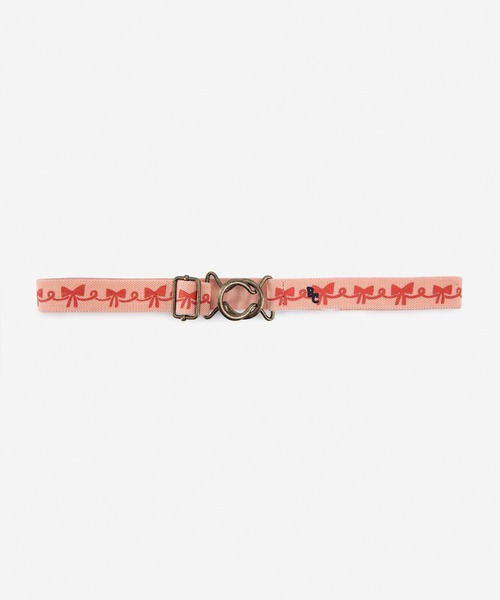 BOBO CHOSES(ボボショーズ)の「Ribbon Bow All Over belt(ベルト・キッズ・ピンク・75/60)」の2枚目の写真