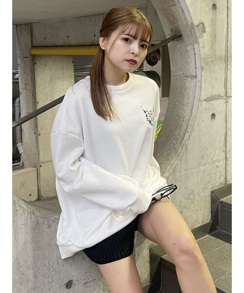 MURUA（ムルーア）の「リブニットキュロット【ショートパンツ】（その他パンツ・レディース・グレー/ブラック/アイボリー・FREE）」の5枚目の写真