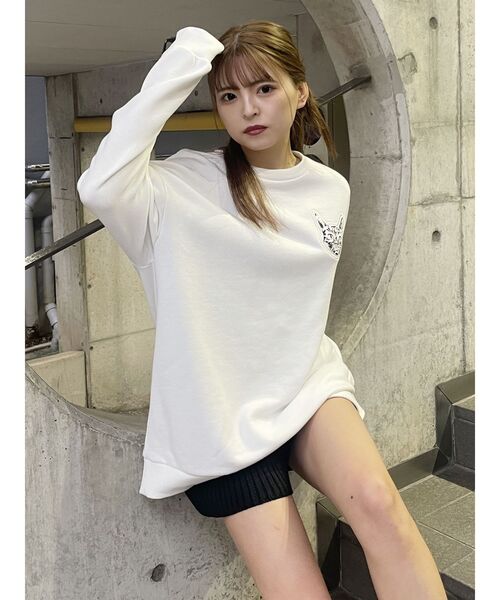 MURUA（ムルーア）の「リブニットキュロット【ショートパンツ】（その他パンツ・レディース・グレー/ブラック/アイボリー・FREE）」の6枚目の写真