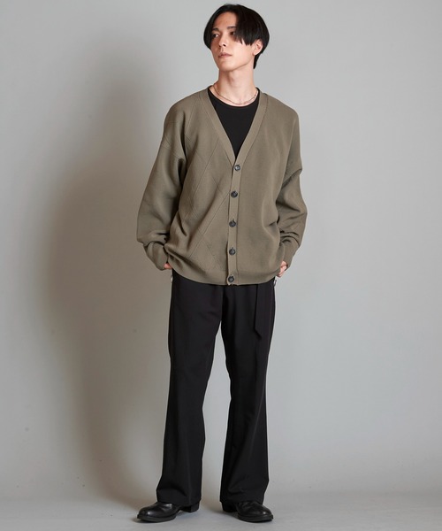 NO ID.（ノーアイディ）の「【NO ID.】Changing Knit V-Neck Cardigan / チェンジング ニット Vネック カーディガン（カーディガン/ボレロ・メンズ・グレイッシュベージュ/グレー/ブラック・ONE SIZE）」の15枚目の写真