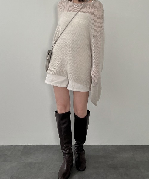 Reurie'(レウリィ)の「ハイウエストショートパンツ/highwaist short pants ミニ丈 シンプル カジュアル 綺麗め 韓国 後ろゴム モノトーン(その他パンツ・レディース・グレー/ブラック/アイボリー・FREE)」の2枚目の写真