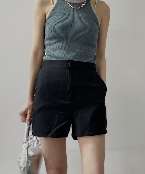 Reurie'(レウリィ)の「ハイウエストショートパンツ/highwaist short pants ミニ丈 シンプル カジュアル 綺麗め 韓国 後ろゴム モノトーン(その他パンツ・レディース・グレー/ブラック/アイボリー・FREE)」の18枚目の写真