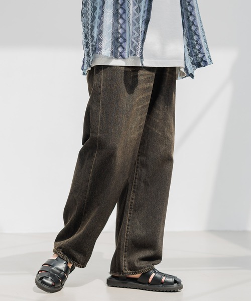 RAGEBLUE（レイジブルー）の「LOOSE FIT OVER DYE VINTAGE DENIM BAGGY PANTS / 10オンス/ヴィンテージデニム/バギーパンツ（デニムパンツ・メンズ・ダークグレー/ライトブルー/グレー/ブルー・SMALL/MEDIUM/LARGE）」の7枚目の写真
