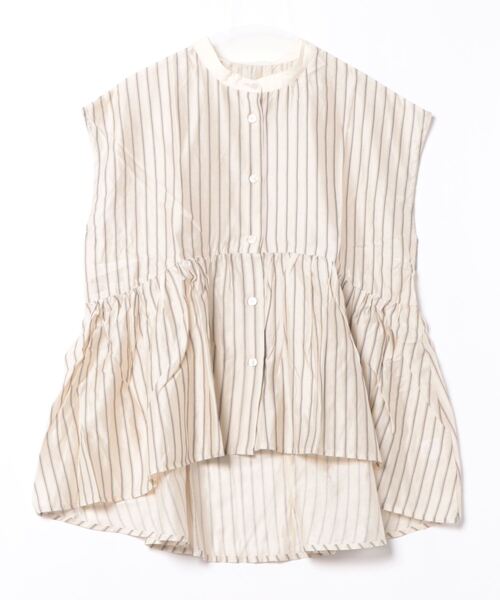 SACRA♡ストライプノースリーブブラウス SACRA♡ストライプノースリーブブラウス