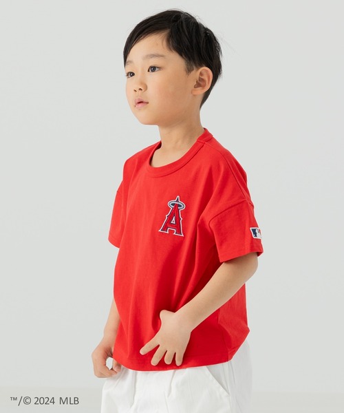 MLB（メジャーリーグベースボール）の「MLB ロゴ半袖Tシャツ（Tシャツ/カットソー・キッズ・レッド/ホワイト/グリーン/ブルー/ネイビー/ブラック・100cm/90cm/120cm/110cm/150cm/140cm/130cm）」の6枚目の写真