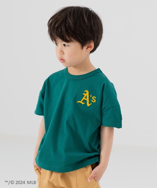 MLB（メジャーリーグベースボール）の「MLB ロゴ半袖Tシャツ（Tシャツ/カットソー・キッズ・レッド/ホワイト/グリーン/ブルー/ネイビー/ブラック・100cm/90cm/120cm/110cm/150cm/140cm/130cm）」の4枚目の写真