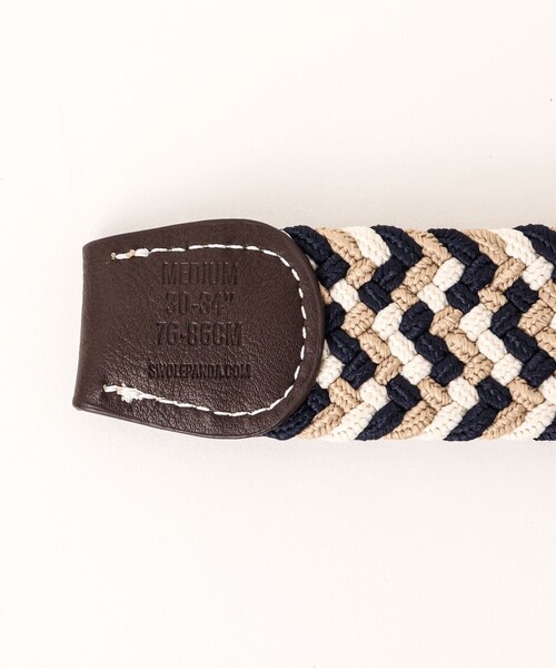 NOLLEY’S(ノーリーズ)の「【SWOLE PANDA/スウォール パンダ】RECYCLED WOVEN BELT ZIGZAG ゴムメッシュベルト(ベルト・メンズ・ブルー系その他/ベージュ系その他/ホワイト系その他・FREE)」の12枚目の写真