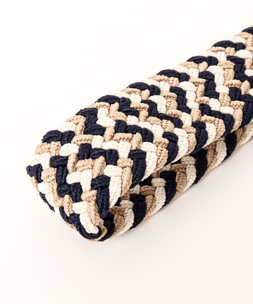 NOLLEY’S(ノーリーズ)の「【SWOLE PANDA/スウォール パンダ】RECYCLED WOVEN BELT ZIGZAG ゴムメッシュベルト(ベルト・メンズ・ブルー系その他/ベージュ系その他/ホワイト系その他・FREE)」の7枚目の写真