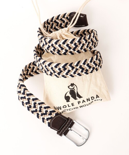 NOLLEY’S(ノーリーズ)の「【SWOLE PANDA/スウォール パンダ】RECYCLED WOVEN BELT ZIGZAG ゴムメッシュベルト(ベルト・メンズ・ブルー系その他/ベージュ系その他/ホワイト系その他・FREE)」の6枚目の写真