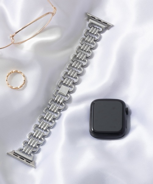 emonique(エモニーク)の「合金 Apple Watch バンド スマートウォッチバンド【38/40/41/42/44/45/49mm対応】(デジタル腕時計・レディース・ブラック/プラチナム/ゴールド/ピンクゴールド/シルバー・42/38)」の2枚目の写真