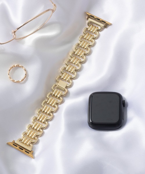 emonique(エモニーク)の「合金 Apple Watch バンド スマートウォッチバンド【38/40/41/42/44/45/49mm対応】(デジタル腕時計・レディース・ブラック/プラチナム/ゴールド/ピンクゴールド/シルバー・42/38)」の9枚目の写真
