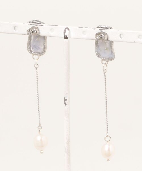 tone(トーン)の「【Cheriange】人魚の恋雫 ピアス(MA)(ピアス(両耳用)・レディース・シルバー・FREE)」の2枚目の写真