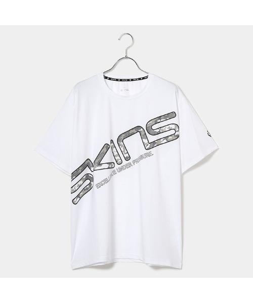 SKINS（スキンズ）の「【SKINS(スキンズ)/アクティブウェア】ビッグロゴTシャツ（Tシャツ/カットソー・メンズ・ホワイト/ブラック/ネイビー・52/48/46）」の2枚目の写真