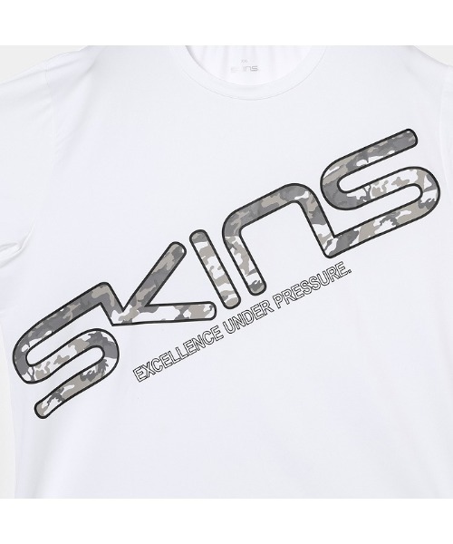SKINS（スキンズ）の「【SKINS(スキンズ)/アクティブウェア】ビッグロゴTシャツ（Tシャツ/カットソー・メンズ・ホワイト/ブラック/ネイビー・52/48/46）」の12枚目の写真