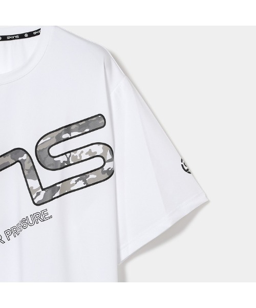 SKINS（スキンズ）の「【SKINS(スキンズ)/アクティブウェア】ビッグロゴTシャツ（Tシャツ/カットソー・メンズ・ホワイト/ブラック/ネイビー・52/48/46）」の13枚目の写真