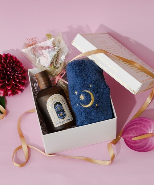 ラッピングでお届け】ピローミストとハンカチのセット（ルーム