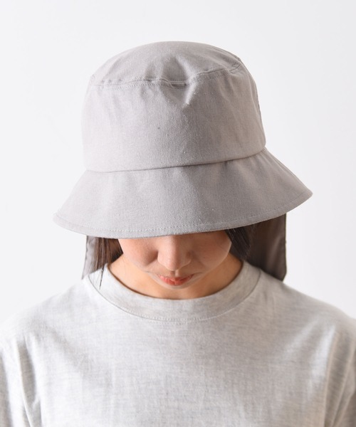 CALIFORNIA OUTFITTERS(カリフォルニア アウトフィッターズ)の「1-4A7 【紫外線対策】2WAY リボン サンシェード ハット(ハット・レディース・グレー/キナリ・FREE)」の11枚目の写真