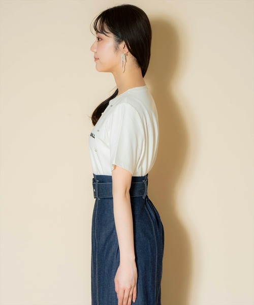 WILLSELECTION（ウィルセレクション）の「ランダムラインストーンロゴTシャツ（Tシャツ/カットソー・レディース・イエロー/ピンク/オフホワイト・SMALL/MEDIUM）」の11枚目の写真