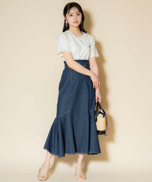 WILLSELECTION（ウィルセレクション）の「ランダムラインストーンロゴTシャツ（Tシャツ/カットソー・レディース・イエロー/ピンク/オフホワイト・SMALL/MEDIUM）」の7枚目の写真