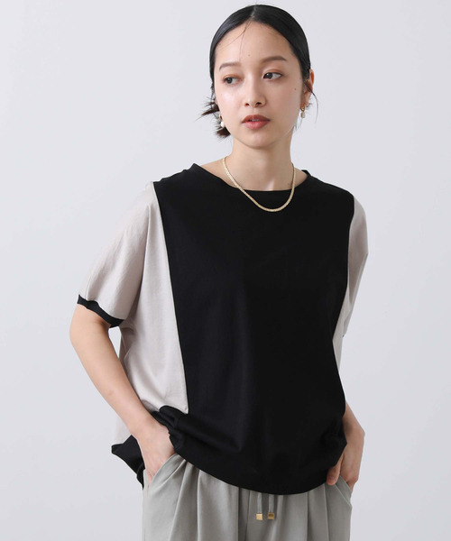 Gready Brilliant(グレディブリリアン)の「バイカラー切替フレンチカットソー(Tシャツ/カットソー・レディース・ホワイト系/ブラック系・FREE)」の7枚目の写真