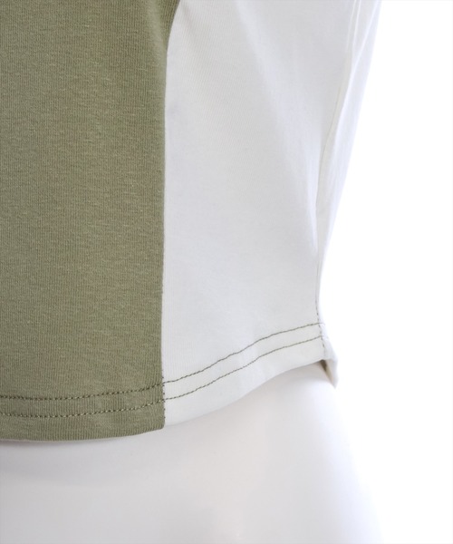 clear（クリア）の「ハーフジッププリント配色カットソートップス［韓国ファッション ショート丈 ゲームシャツ］≪再入荷≫（Tシャツ/カットソー・レディース・カーキ/ブラック/グレー・F）」の5枚目の写真