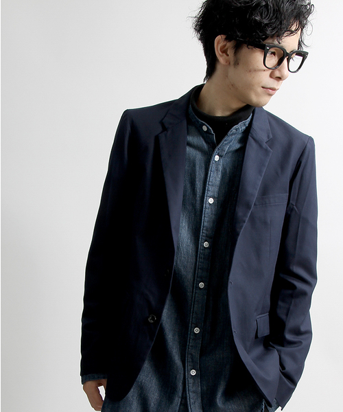 WEGO（ウィゴー）の「WEGO/ノッチド2ボタンテーラードジャケット（テーラードジャケット・メンズ・グレー/ブルー系その他/ネイビー/ブラック・MEDIUM/LARGE）」の3枚目の写真