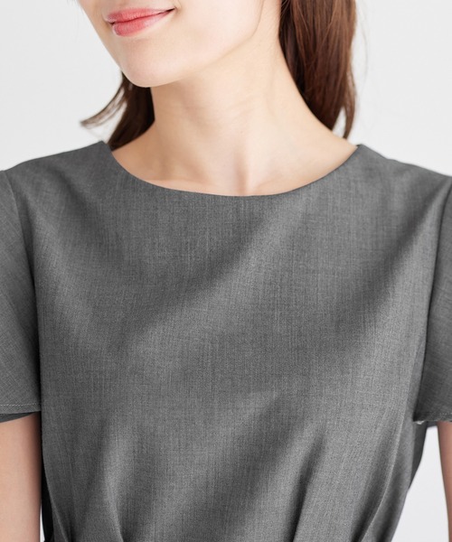 alotta(アロッタ)の「麻調袖タックブラウス(シャツ/ブラウス・レディース・ライトブルー/ベージュ/グレー・LARGE/X-LARGE/MEDIUM)」の4枚目の写真