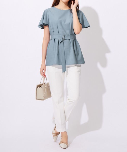 alotta(アロッタ)の「麻調袖タックブラウス(シャツ/ブラウス・レディース・ライトブルー/ベージュ/グレー・LARGE/X-LARGE/MEDIUM)」の12枚目の写真