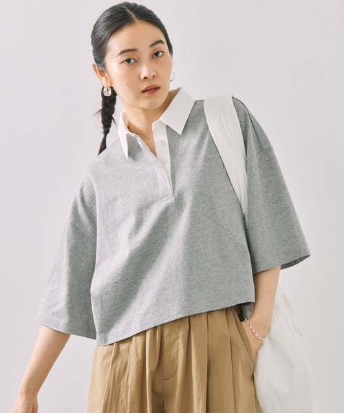 BABYLONE（バビロン）の「ラガーショートプルオーバー（Tシャツ